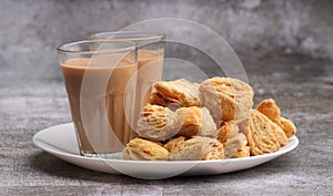 Puff Pastry Snacks, served with hot tea.