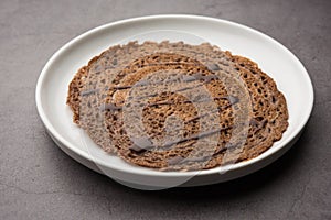 Indian Kids special Chocolate Dosa, served in a plate