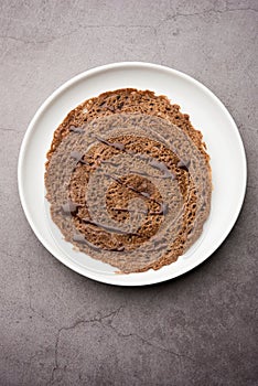 Indian Kids special Chocolate Dosa, served in a plate