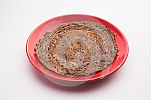 Indian Kids special Chocolate Dosa, served in a plate