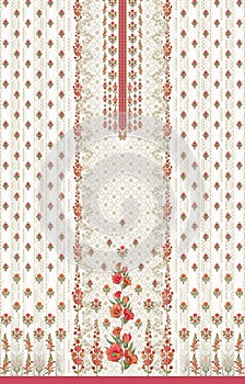 Indian kurti digital background with traditional motif