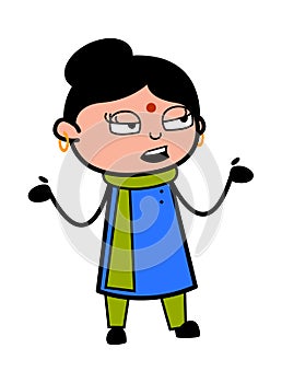Indian Lady Talking Cartoon