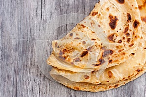 Indian layered Paratha flat bread