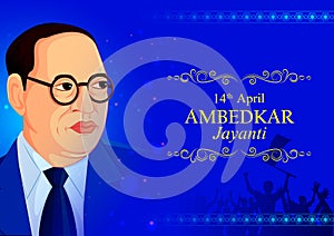 Indian leader Dr Bhimrao Ambedkar Jayanti background