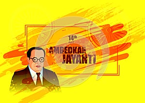 Indian leader Dr Bhimrao Ambedkar Jayanti background