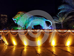 INDIAN LION STATUE.