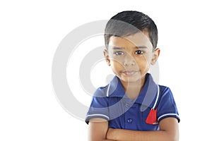 Indian Little Boy Posing to Camera