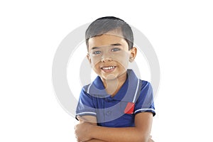 Indian Little Boy Posing to Camera