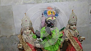 Indian lord Krishan shringar darshan