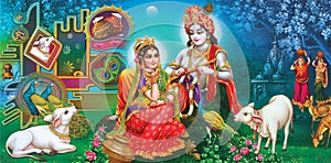 Lord Radha Krishna Beautiful wallpaper with background photo