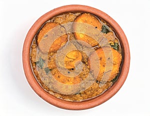 Indian lunch food Besan Gatta Curry