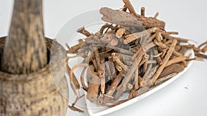 Indian madder, Heart leaved madder-Ayurvedic medicine/ Scientific name `Rubia cordifolia` photo