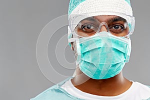 Indian male doctor or surgeon in protective wear