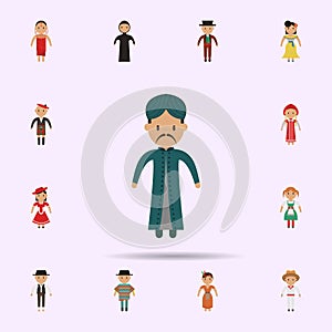 Indian, man cartoon icon. Universal set of people around the world for website design and development, app development