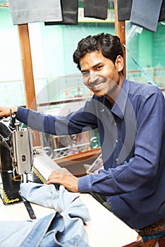 Indian man tailor portrait