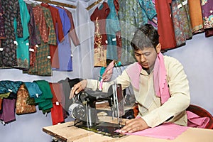 Indian man tailor portrait