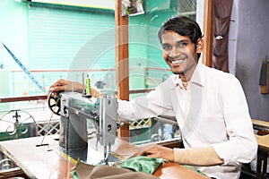 Indian man tailor portrait