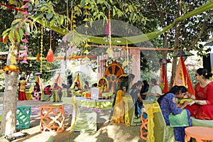 Indian marriage function Mehendi Ceremony