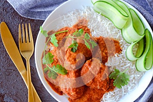 Indian Meal with Chicken curry