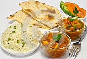 Indian Meal with Chicken curry