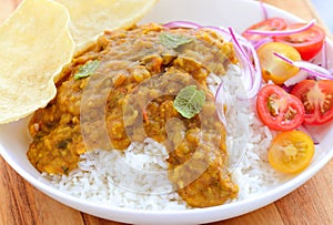 Indian meal- Dal chawal