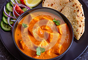 Indian meal-Punjabi Paneer butter masala and roti