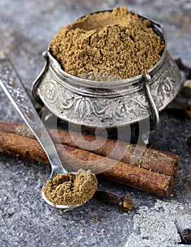 Indian mix of spices garam masala