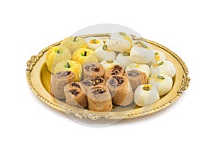 Indian Mix Sweet Peda with Bhakarwadi or Apple Shaped peda