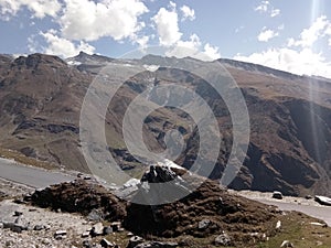 Indian mountain rohatang pass in himachal