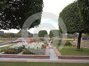 Indian Mughal Garden in Delhi