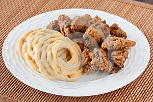 Indian murukku and pakoda snack