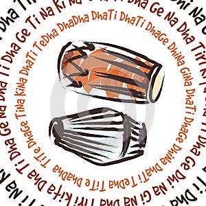 Indian musical instruments - dholak and mridanga