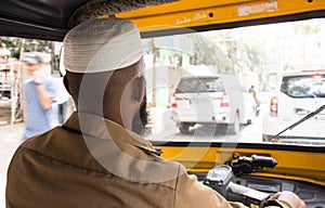 Indian Muslim Auto Rickshaw Driver