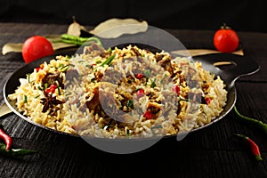Indian mutton biriyani - traditional recipes.