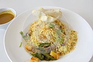 Indian Nasi Briyani Rice Dish