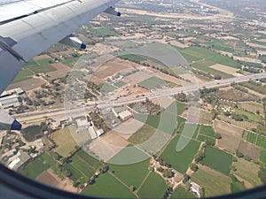 Indian national highway clicked from a flight window photo