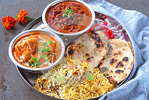 Indian non-vegetarian Meal -Punjabi platter