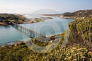 Indian Ocean view in the De Mond coastal nature reserve, South Africa photo