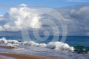 Indian Ocean waves on Buffalo Beach near Bunbury Western Australia.