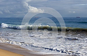 Indian Ocean waves on Buffalo Beach near Bunbury Western Australia. photo