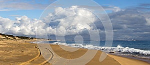 Indian Ocean waves on Buffalo Beach near Bunbury Western Australia. photo