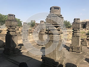 Indian old ancient temples architecture designs photo