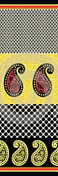 Indian paisley traditional decorative design background