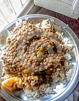 Indian Pakistani breakfast snacks food daal chawal rice pulse