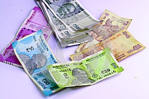 Indian paper currency notes