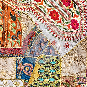 Indian patchwork carpet