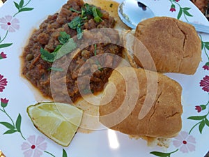 Indian pav bhaji street food