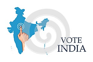 Indian people Hand with voting sign showing general election of India