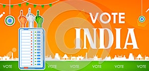 Indian people Hand with voting sign showing general election of India