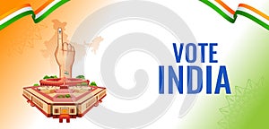 Indian people Hand with voting sign showing general election of India